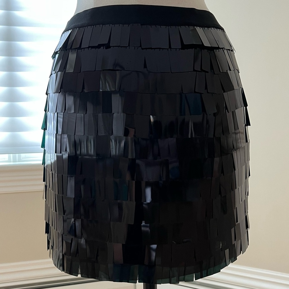 DKNY Black Rectangular Paillette Embellished Stretch Mini Skirt—NWT - Picture 7 of 14